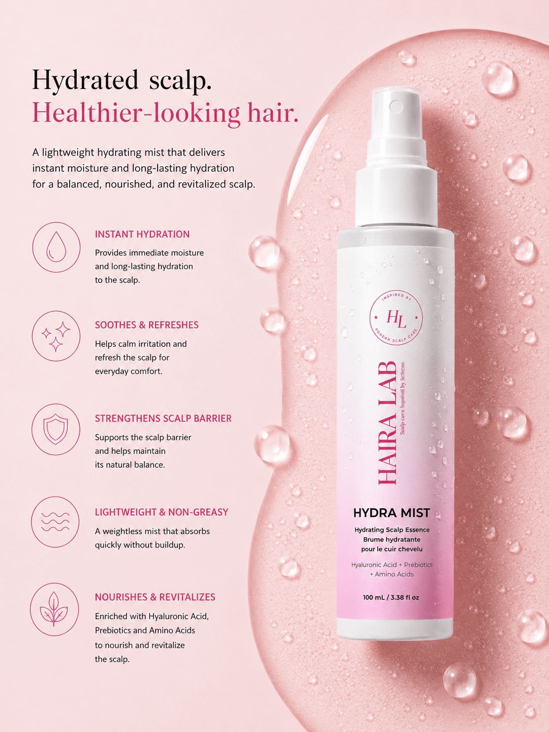 Hydra Mist - Hydrating Scalp Essence - Haira Lab.